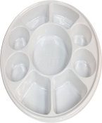 9 Compartment white thali